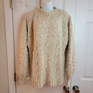 Hand Knitted‎ Pastel Speckled Cozy Sweater XL
